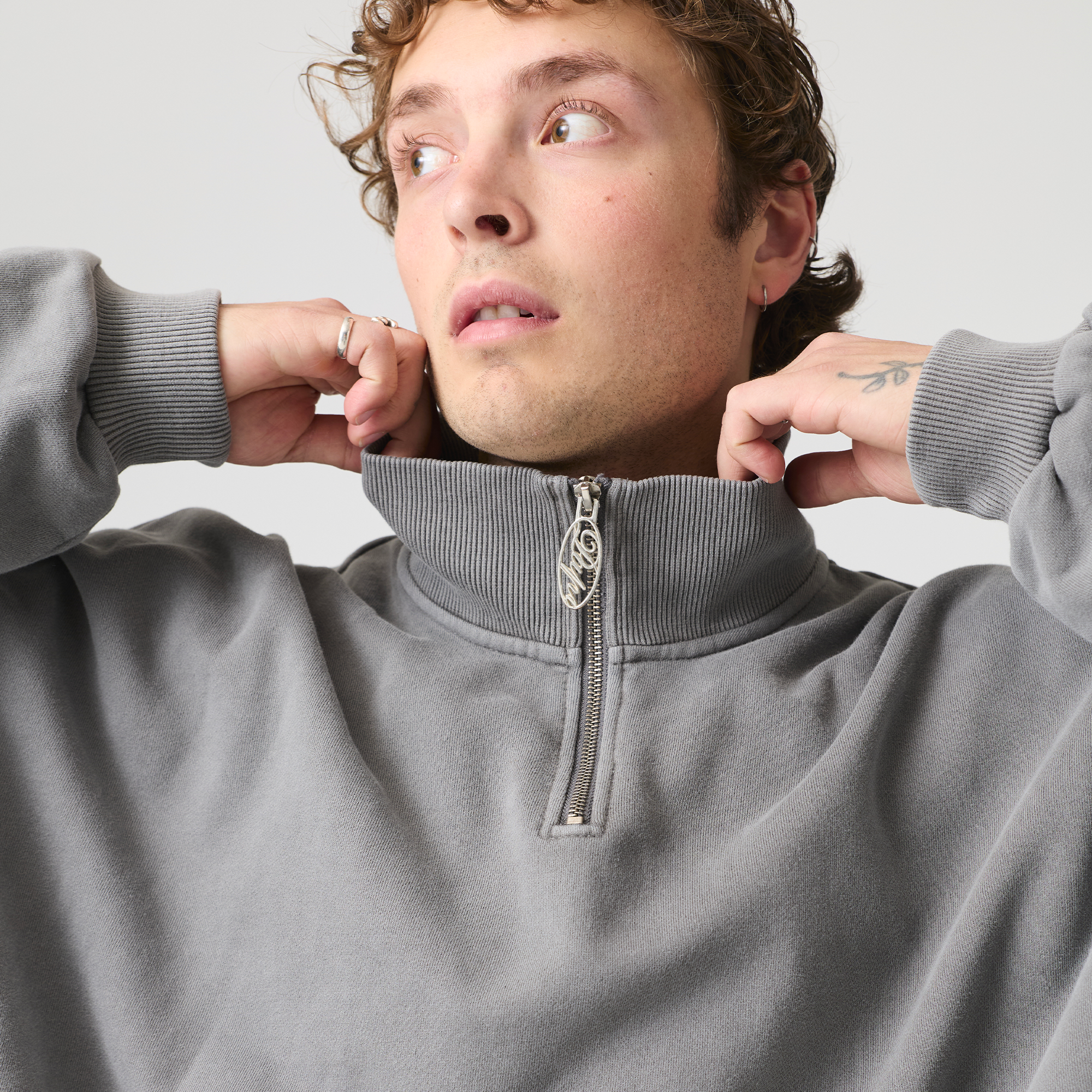 Steel Grey Quarter Zip