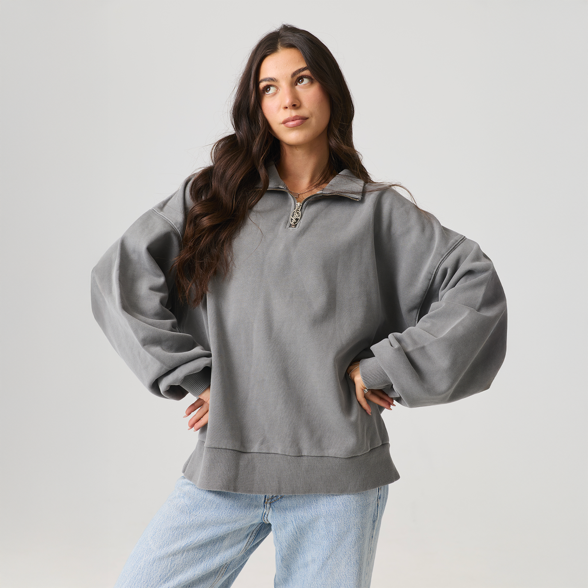 Steel Grey Quarter Zip