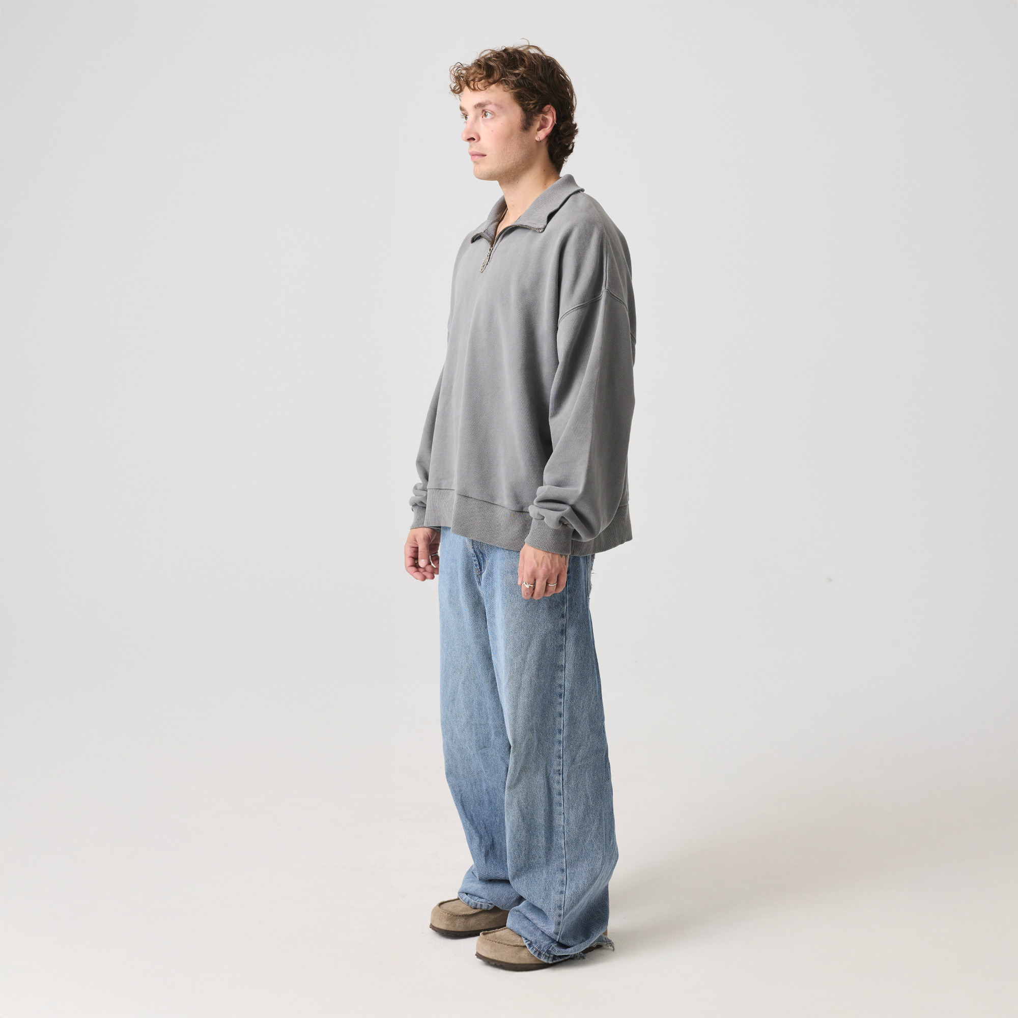 Steel Grey Quarter Zip