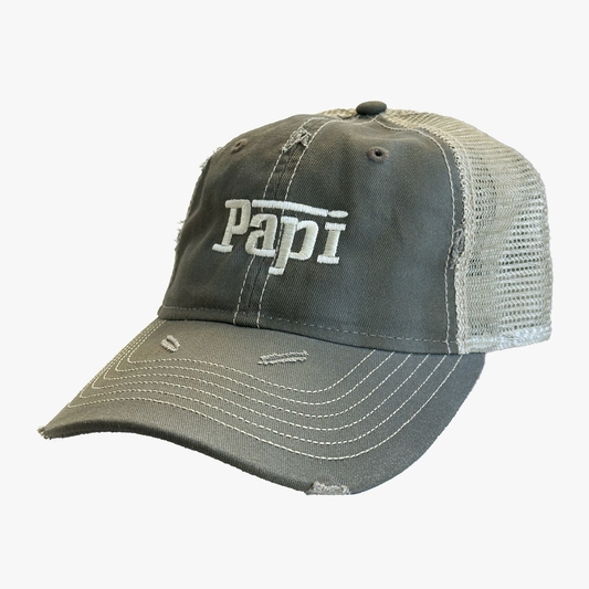 Distressed Cap — PAPI — Olive
