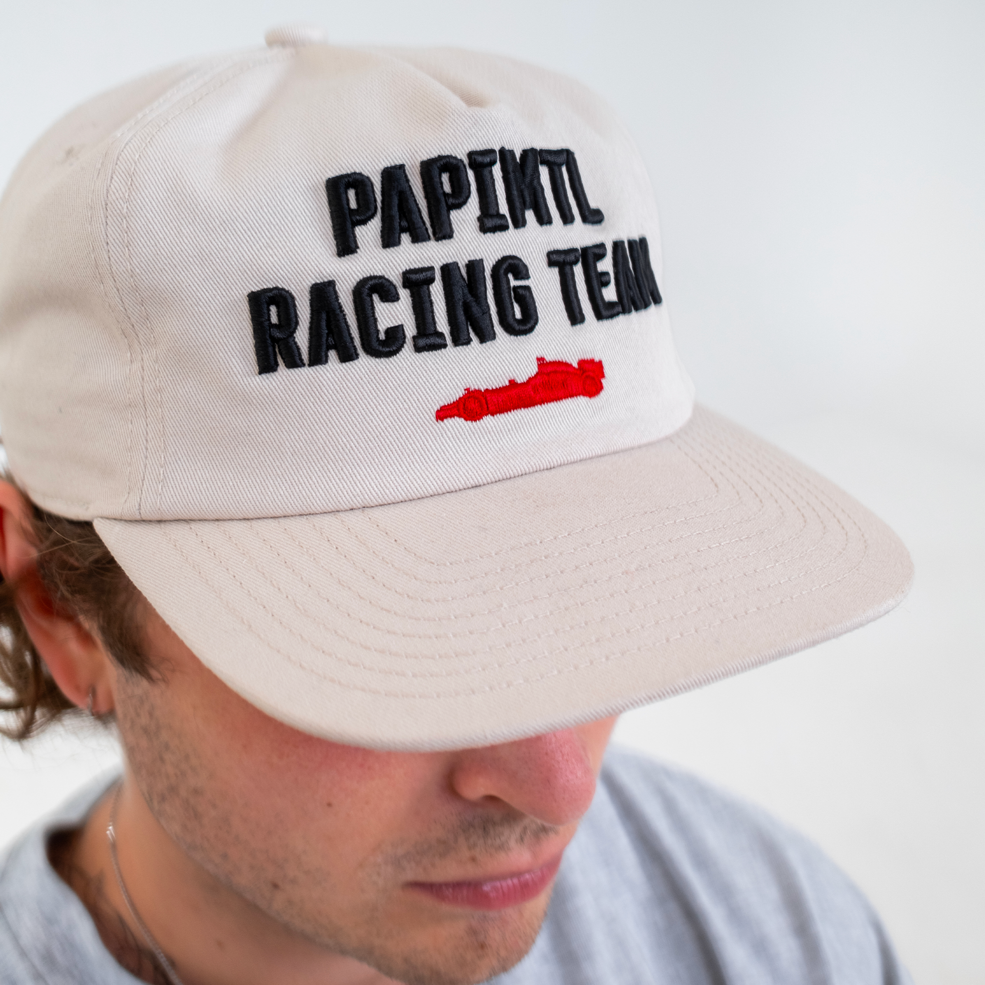 Beige Racing Team Cap