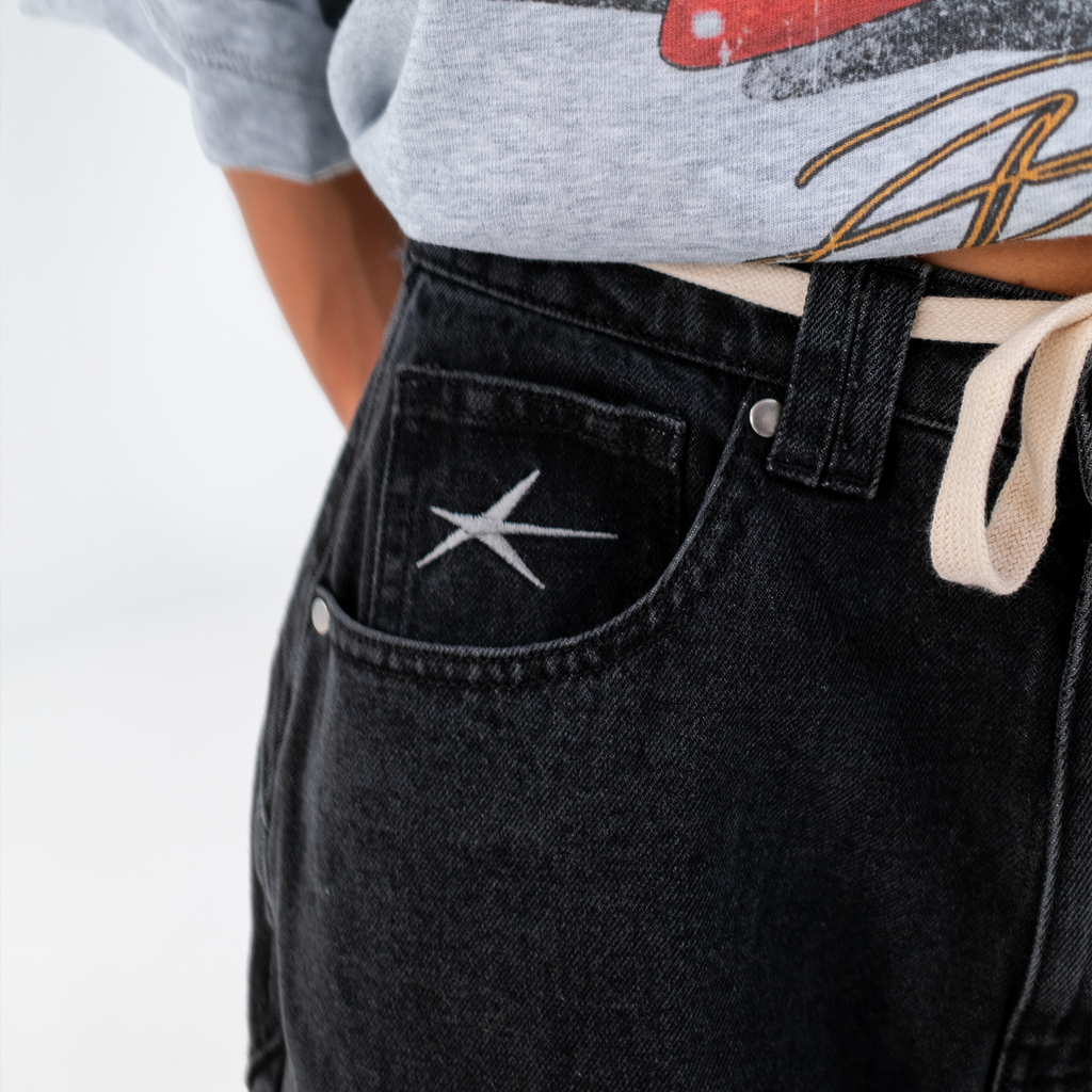 Black Panel Jeans