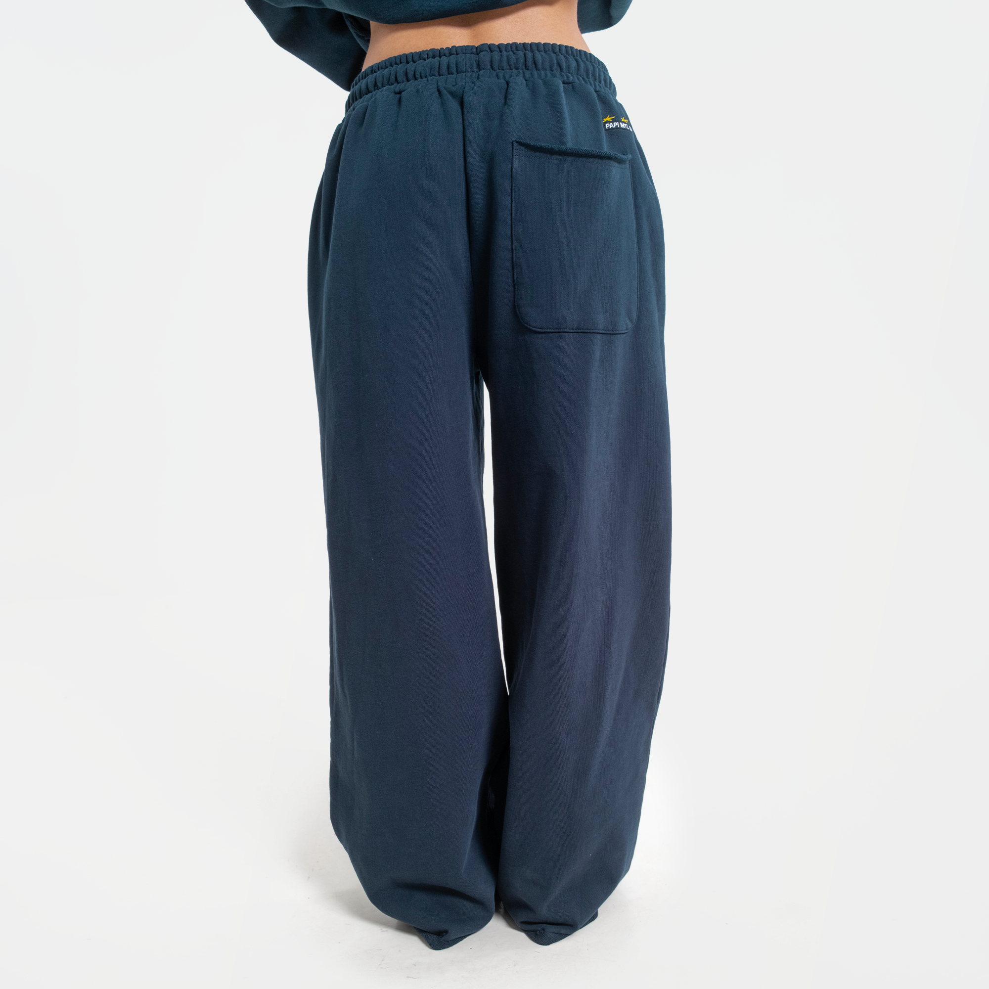 Navy Frayed Sweatpants