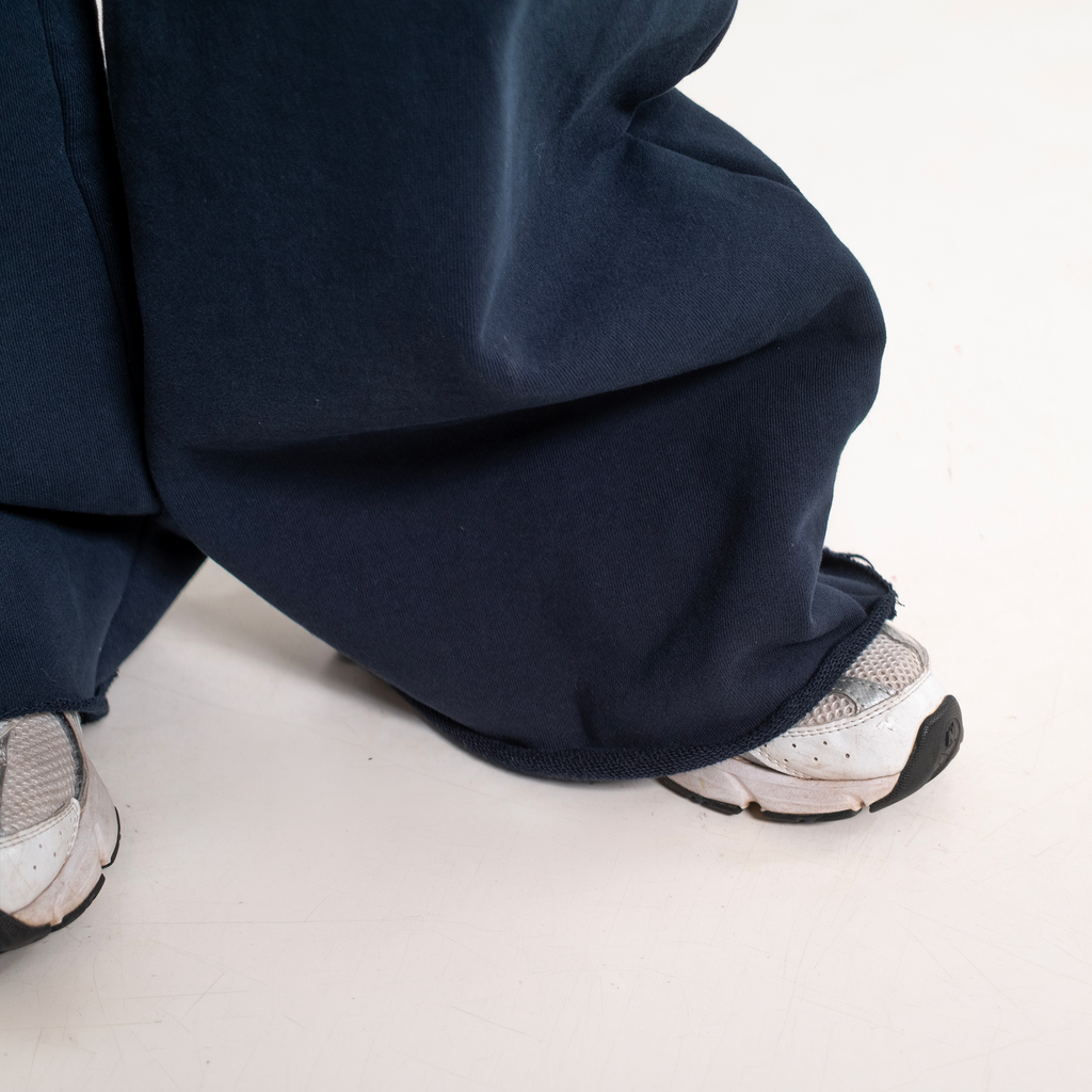 Navy Frayed Sweatpants
