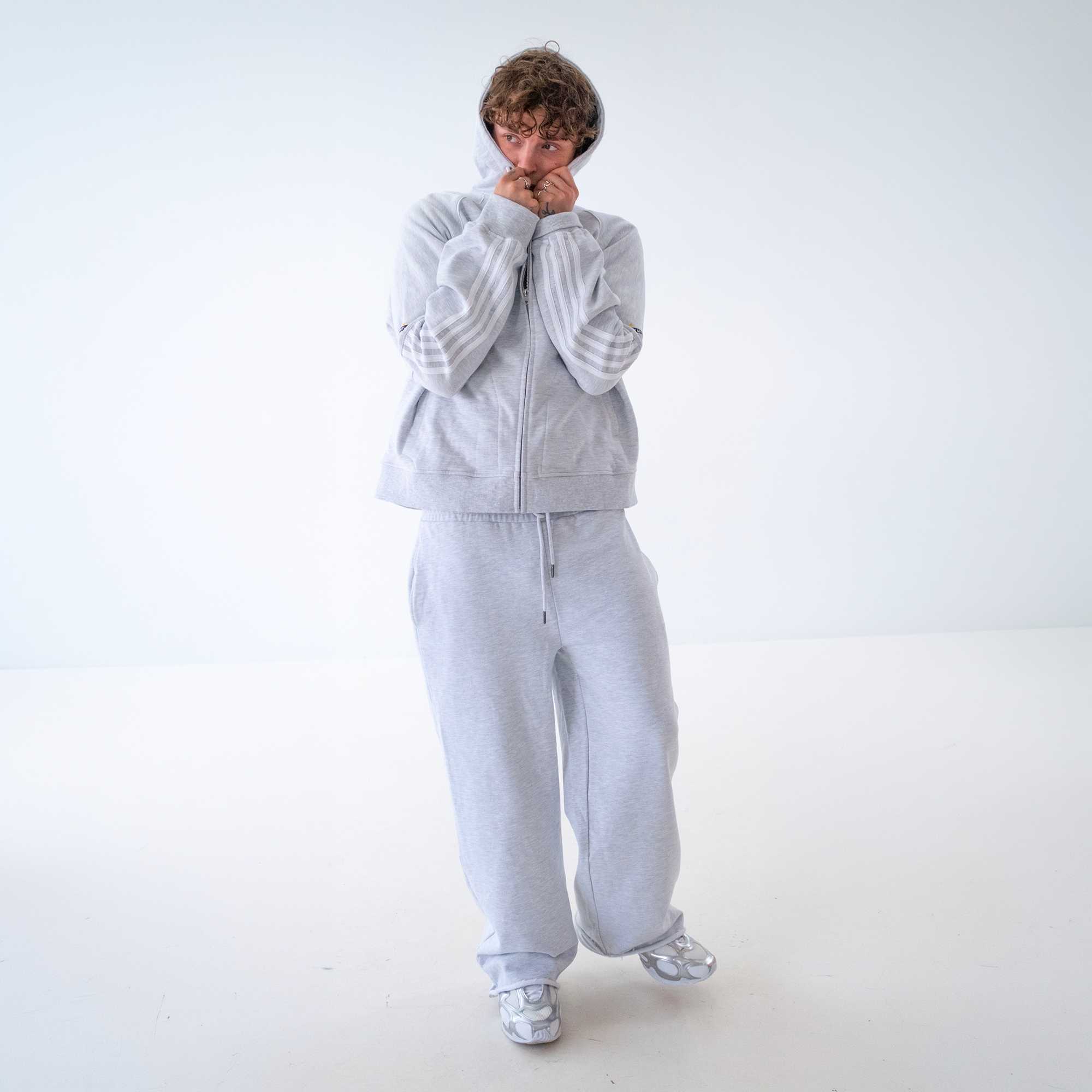 Ash Frayed Sweatpants