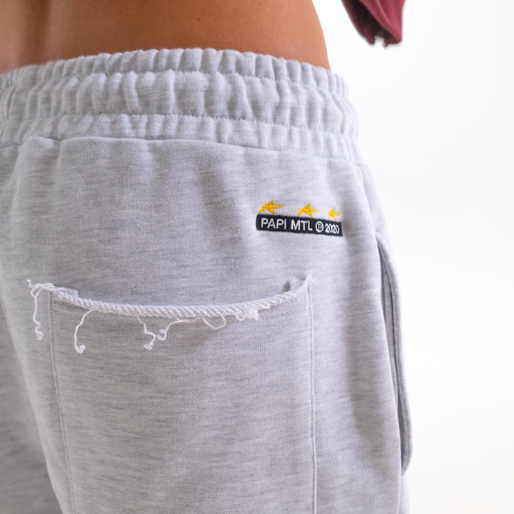 Ash Frayed Sweatpants