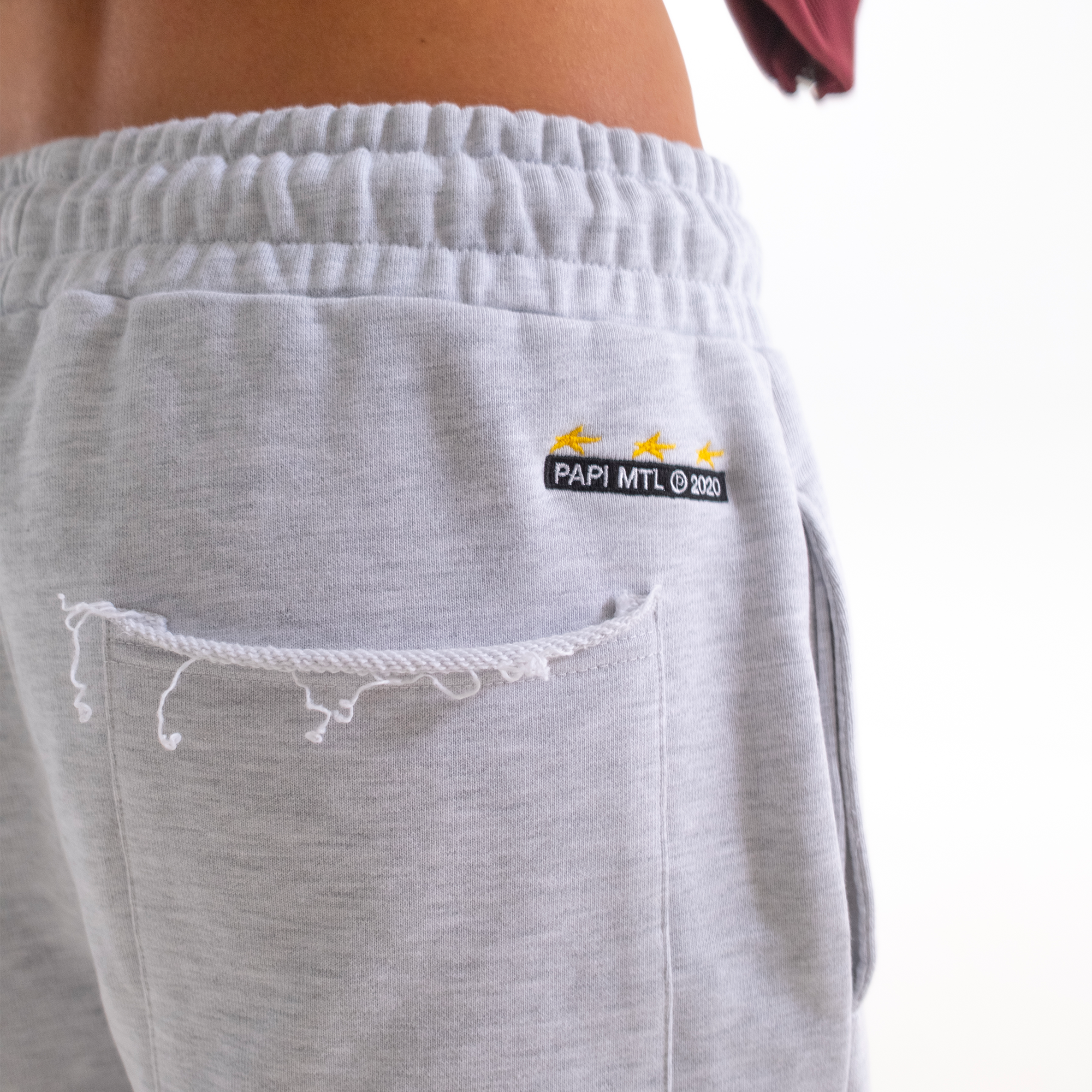 Ash Frayed Sweatpants