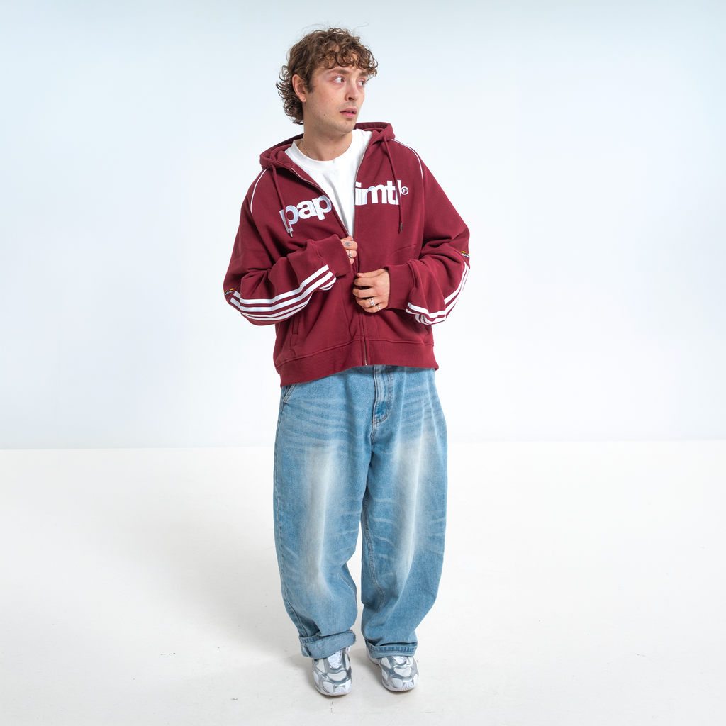 Burgundy Rally Zip-Up